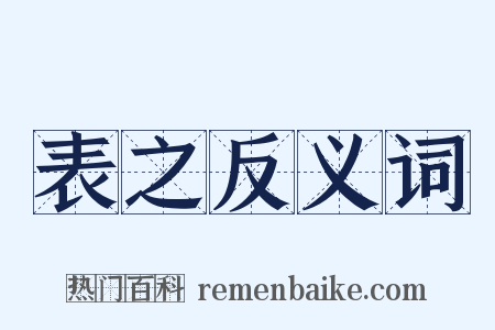 表之反义词是什么意思的图片